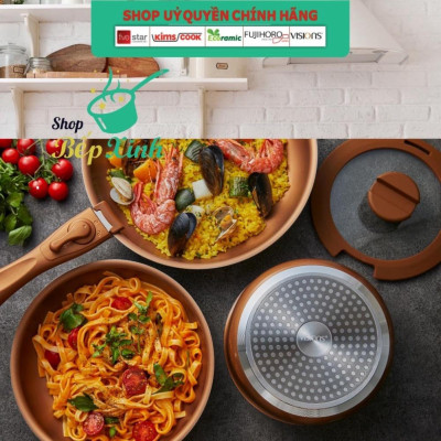 Bộ nồi chảo đa năng tay rời Pháp_Visions-Bộ Nồi Chảo Chống Dính Ceramic Visions Tay Cầm Tháo Rời