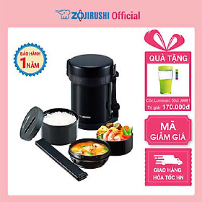 Hộp cơm giữ nhiệt 3 ngăn Zojirushi SL-GH18-BA 1,27L, hàng chính hãng