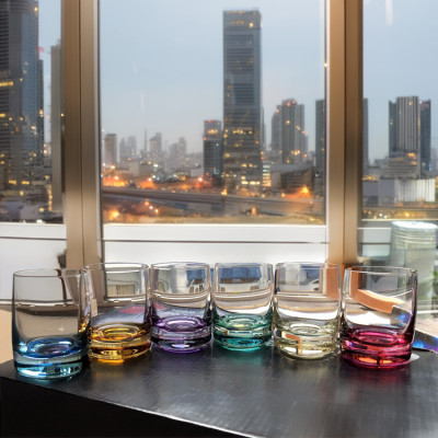 Bộ 6 ly rượu mạnh 6 màu tiệp khắc 060 ml