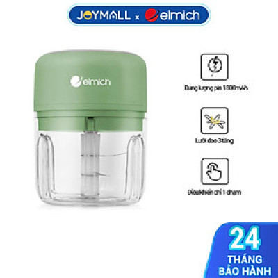 Máy xay tỏi ớt dùng pin sạc Elmich PBE-8659 250ml 50w, Hàng chính hãng, bảo hành 24 tháng - JoyMall