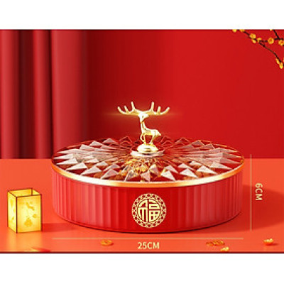 Hộp đựng mứt Tết bánh kẹo có nắp đậy 1 TẦNG và 2 TẦNG 2025