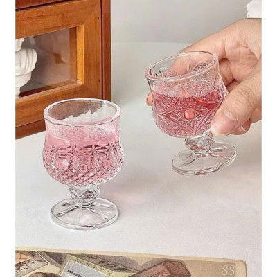 Bộ 6 Chiếc Ly Thủy Tinh Đẹp Có Đế Cầm 45ml - Ly Uống Rượu Trang Trí Phòng Khách, Đãi Tiệc - HÀNG CHÍNH HÃNG MINIIN