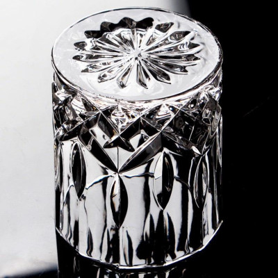 Cốc thủy tinh hình trụ Heodecor C09, ly thủy tinh họa tiết phong cách Châu Âu