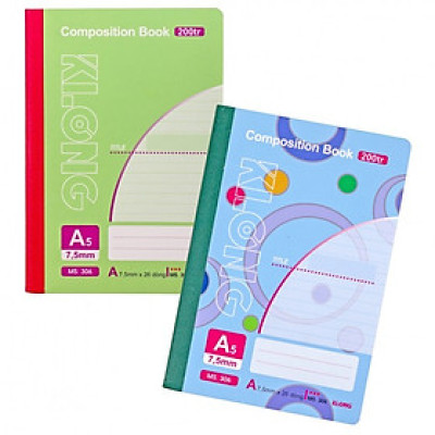 Sổ may gián gáy KLONG 200tr A5 60/95; MS: 306