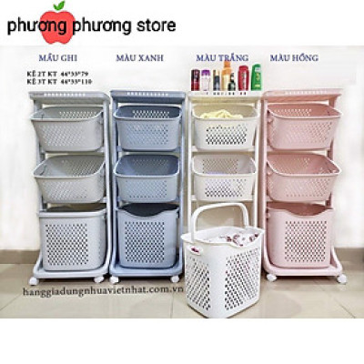 Kệ đa năng kệ 3 tầng có bánh xe hàng xuất nhật cao cấp 