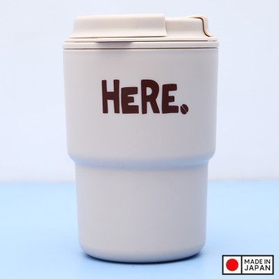 Cốc giữ nhiệt Here Inomata 320m có nắp xoay để đậy kín giữ nhiệt & đảm bảo an toàn vệ sinh - Hàng nội địa Nhật Bản |#Made in Japan|