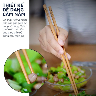 Đũa gỗ fiber mật độ cao DandiHome dùng được trong máy rửa bát - Bảo hành 3 năm 