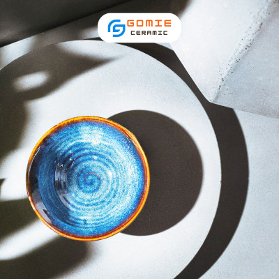 Bát Cơm Miệng Loe Xanh Hoả Biến - Gốm Sứ Cao Cấp Bát Tràng