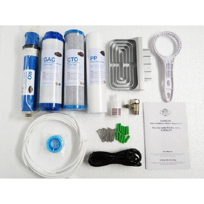 Máy lọc nước RO 5 cấp độ lọc uống trực tiếp, kết hợp máy đun nóng Eurolife EL-RO-730