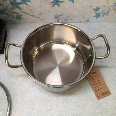 Nồi inox 304 5 đáy nắp kính Fivestar 18cm - Hàng chính hãng