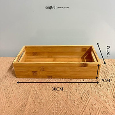 Khay tre ONGTRE cao cấp đựng đồ đa năng, tiện lợi