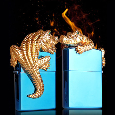 Vỏ Hột Quẹt Bật Lửa Chief Xăng Đá CF1036L Ốp Nổi Hình Con Cá Cao Cấp Đẹp Độc Lạ - Dùng Xăng Bấc Đá