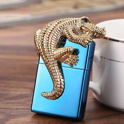 Vỏ Hột Quẹt Bật Lửa Chief Xăng Đá CF1036L Ốp Nổi Hình Con Cá Cao Cấp Đẹp Độc Lạ - Dùng Xăng Bấc Đá