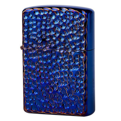 Hột Quẹt Bật Lửa Xăng Đá Chief CF1352L Họa Tiết Dung Nham Núi Lửa Cực Đẹp, Giữ Xăng Kín, Chắn Gió Tốt - Màu Xanh