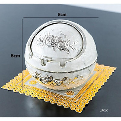 Gạt tàn Hoàng Gia - Ốc Bé | GẠT TÀN SIZE BÉ HỢP KIM HOA VĂN HỌA TIẾT TÂN CỔ ĐIỂN ( Giao hoa văn ngẫu nhiên )