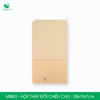 MBM3 - 28x19x7cm - Combo 100 Hộp carton thay đổi chiều cao - Thùng carton đóng hàng