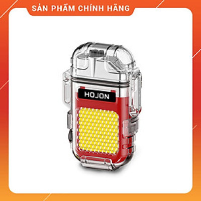 Vỏ Hột Quẹt Hojon F33 Plasma 2 Tia Sạc USB Kiêm Đèn Pin Siêu Sáng Chống Nước Cực Tốt - Nhiều Màu