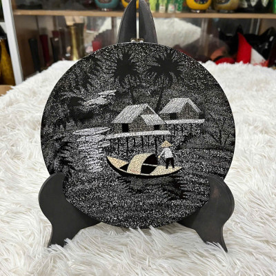 Dĩa sơn mài cao cấp Thanh Bình Lê cẩn trứng đẹp hoạ tiết đa dạng