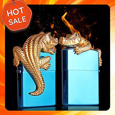 Vỏ Hột Quẹt Bật Lửa Chief Xăng Đá CF1036L Ốp Nổi Hình Con Cá Cao Cấp Đẹp Độc Lạ - Dùng Xăng Bấc Đá