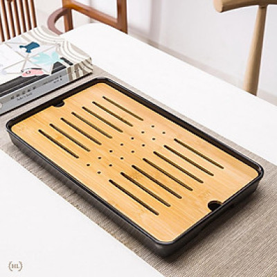 KHAY TRE CHỮ NHẬT ĐẾ NHỰA MELAMINE | KHAY TRÀ 2 LỚP CHUYÊN DỤNG CHO NHÀ HÀNG KHÁCH SẠN