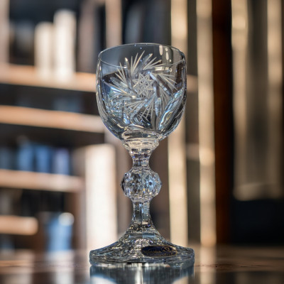 Bộ 6 ly rượu mạnh chân táo mài xoáy 050ml