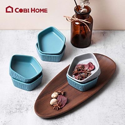 chén tứ giác bằng melamine cao cấp màu xanh 9.2cm