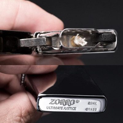 Vỏ Hột Quẹt Bật Lửa Xăng Đá Zorro ZXL-001 Thiết Kế Đẹp Độc Lạ - Dùng Xăng Bấc Đá Cao Cấp