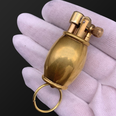 Vỏ Hột Quẹt Bật Lửa Xăng Đá Đồng Mini Z64 Thiết Kế Đẹp Độc Lạ Màu Vàng Sang Trọng - Dùng Xăng Bấc Đá Cao Cấp