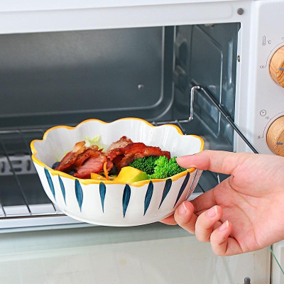 Tô viền hoa phong cách Nhật Bản, Viền vàng, xinh xắn, bắt mắt, men sáng bóng