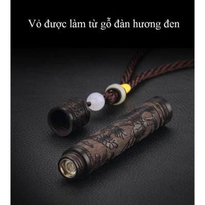Bật Lửa Điện Thổi Vỏ Gỗ Đàn Hương - Sạc Điện USB Tiện Lợi
