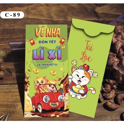 Set  10 bịch 100 bao lì xì Tết  , phát tài cả năm hàng đẹp nhiều mẫu mới , vô cùng xinh xắn và cute 