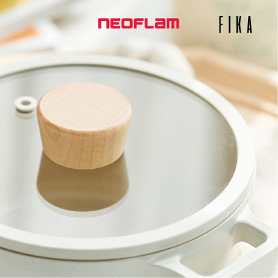 [Hàng chính hãng] Nắp/  Vung kính nồi, chảo Fika Neoflam bằng thủy tinh cường lực,viền silicone