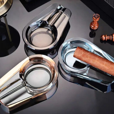 Gạt tàn luxury crystal glass cigar ashtray - gạt tàn tro bụi thủy tinh pha lê phong cách bắc âu cao cấp