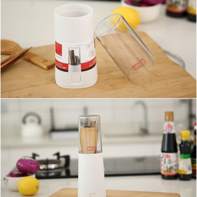 Ống bảo quản đũa thìa có nắp đậy,thiết kế sang trọng, tiện lợi dùng trong nhà bếp hoặc nhà hàng, khách sạn - Hàng nội địa Nhật Bản |#Made in Japan|