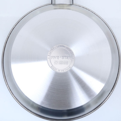 Chảo Inox Chống Dính 3 Đáy Fivestar Đủ Kích Thước 22/24/26/28 cm - Chất Lượng Cao Chính Hãng  - Sử Dụng Được Tất Cả Loại Bếp