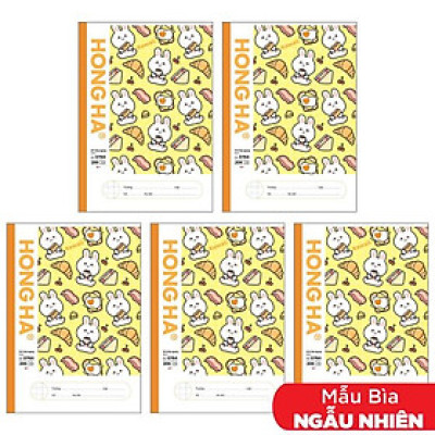 Combo 5 Tập South Star Kawai - 4 Ô Ly Kẻ Ngang 200 Trang 58gsm - Hồng Hà 0764 (Mẫu Bìa Giao Ngẫu Nhiên)