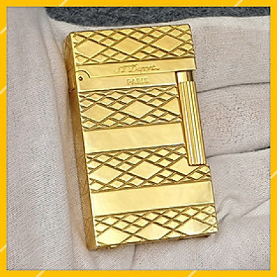 Vỏ Hột Quẹt Bật Lửa Upon D16V Họa Tiết Hình Ô Vuông Chéo Sọc Ngang Cực Chất - Dùng Ga Đá Cao Cấp