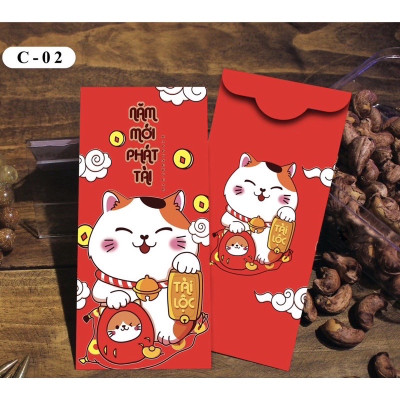 Set 100 bao lì xì Tết  , phát tài cả năm hàng đẹp nhiều mẫu mới , vô cùng xinh xắn và cute 