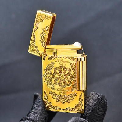 Vỏ Hột Quẹt Bật Lửa Upon Xăng Đá 1 Lỗ Khắc Chìm Hoa Văn Cổ Điển DX27