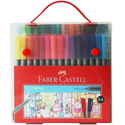 Bút dạ kim nắp kẹp-hộp quà tặng 30 màu Faber 150730