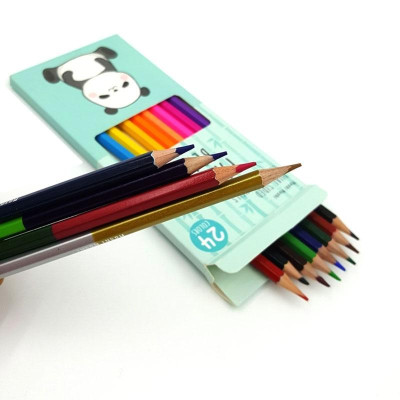 Chì Màu Moshi 2 Đầu 24 Màu 006 - Panda Bear