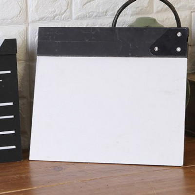 Bảng clapper board quay phim 30 x 27 cm màu trắng
