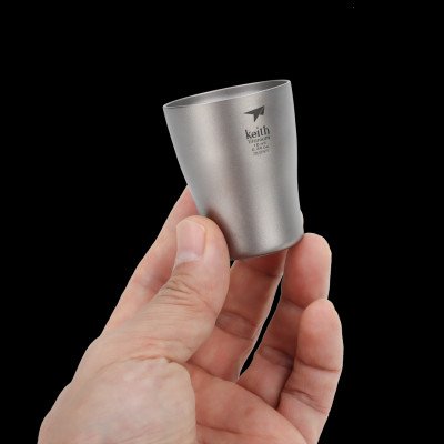 Bộ cốc uống rượu Titanium Wine Cup 10ml KEITH Ti9304 10ml (Bộ 2 chiếc)