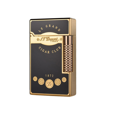 Vỏ Hột Quẹt Bật Lửa Gas Đá Upon DP23112 Sơn Mài Đen Viền Vàng - Màu Vàng/Bạc