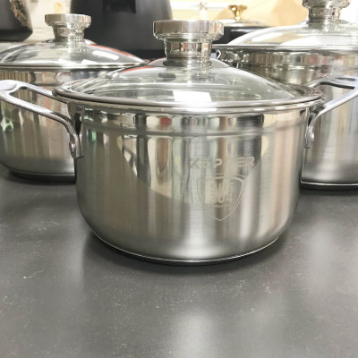 Bộ Nồi Inox 304 Cao Cấp 5 Đáy KOPPER - 3 Món Kích Thước 18 - 20 - 24 cm.