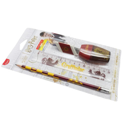 Bộ Dụng Cụ Học Tập 4 Món Harry Potter Gryffindor - Maped CB98188000 - Màu Đỏ
