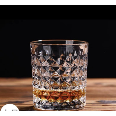 Ly thủy tinh họa tiết kim cương Heodecor C05, cốc thủy tinh uống rượu ngoại cao cấp