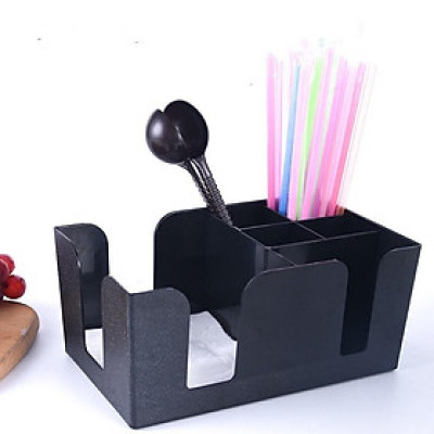 Kệ Mika Đa Năng Đựng Thìa, Ống Hút & Khăn Giấy