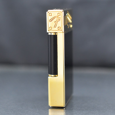 Vỏ Hột Quẹt Bật Lửa Upon Super Cao Cấp Bản Giới Hạn D196V Màu Đen Viền Vàng Đẹp, Độc Lạ - Dùng Gas Đá Cao Cấp