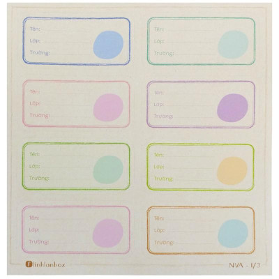 Bộ 24 Nhãn Vở A - Linh Lan